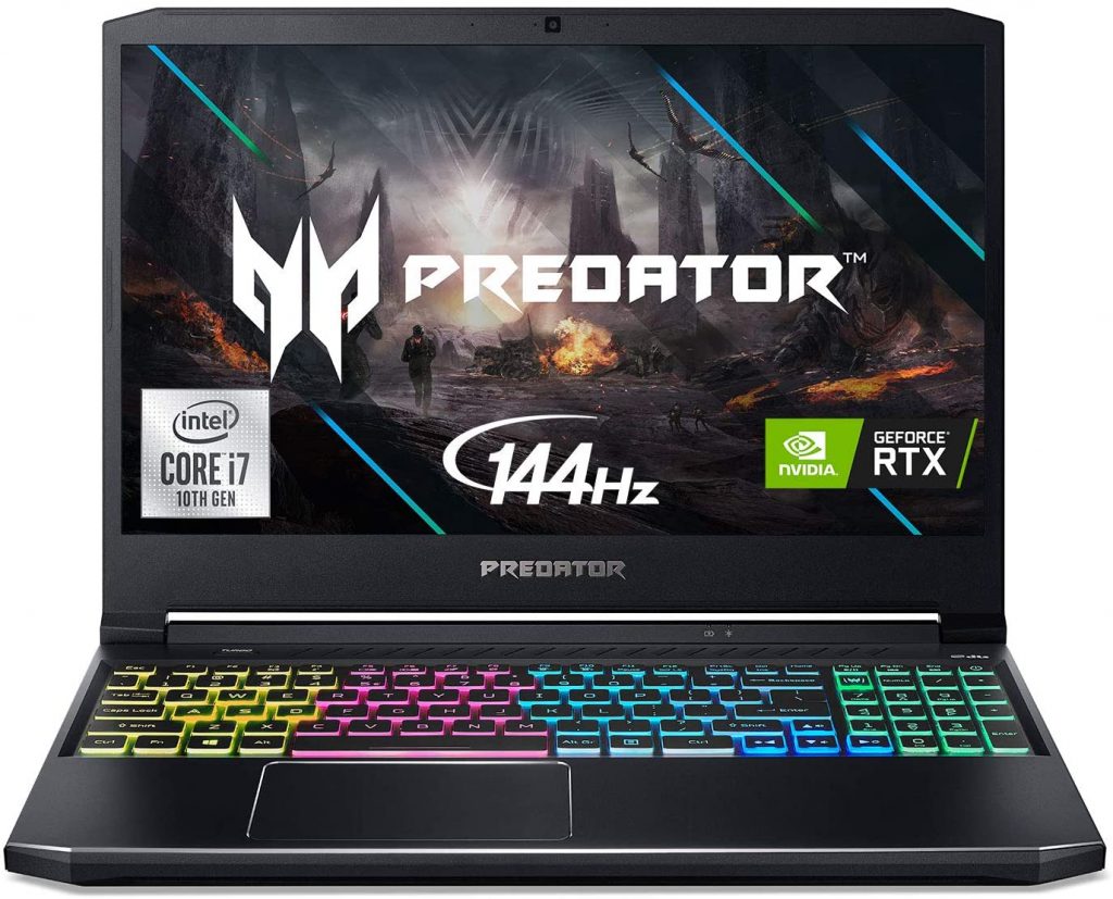 2. Acer Predator Helios 300 PH315-53-71HN - Runner Up- Best Quiet Laptop with Rambo 
